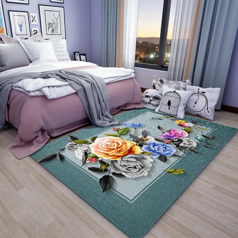 3D ковер большой площади, прикроватная подставка для ног для всей комнаты, спальни, бытовой грязеотталкивающий коврик для эркера, балкона, высококачественный напольный коврик