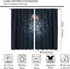 Gothic Dark Misty Forest Curtains, Mysterious Horror Foggy Dim Dead Jungle Under Strange Bright Moon,Thermal Insulation Blackout