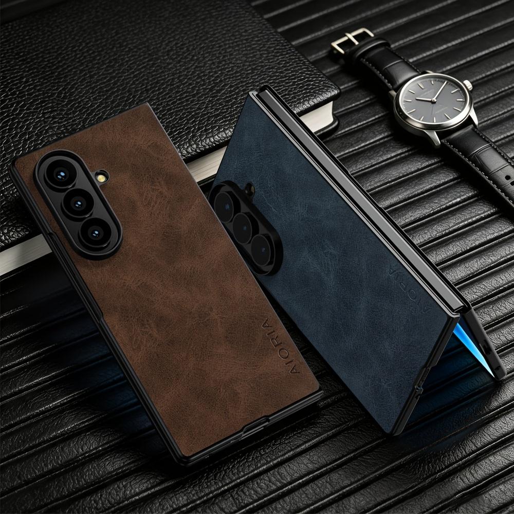 Phone Case - for Samsung for Galaxy Z Fold8 Ultra Case Business Style Vintage Elegant Faux Leather Phone Case for Fold 8