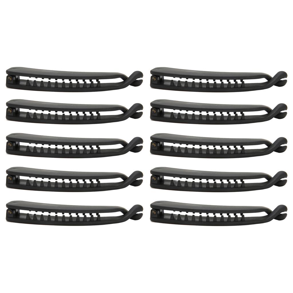 10PCS Black Banana Hair Clip Safe Elegant Sweet Fashionable Flexible Ponytail Holder for Hair Accessories