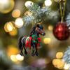 1/3Pcs Elegant Christmas Horse 2D Acrylic Decorations Hanging On Christmas Trees As Christmas Home Decorations Xmas Party Gifts