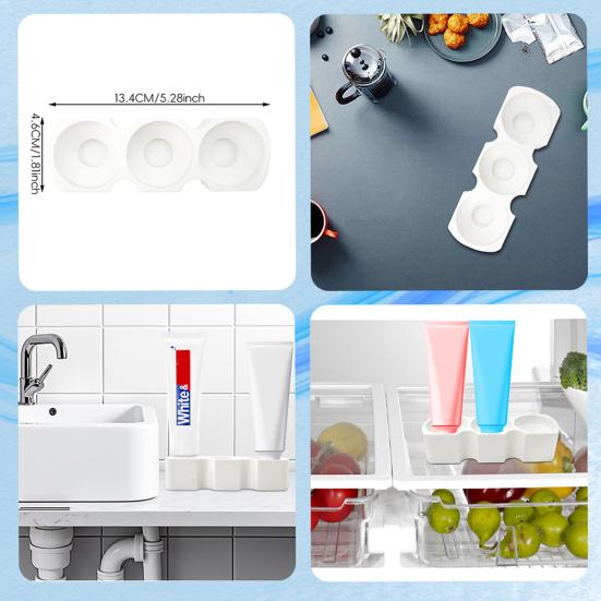 Toothpaste Holder Anti-Slip Squeeze Bottle Organizer Smooth Edge Portable Multipurpose Condiment Container Storage Holder