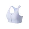 Solid Color Half-Zip Yoga Shock Absorption Support Sports Bra Women Underwear Morning-Mist-Purple 162457104-1