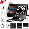 Voice-controlled Digital Weather Clock with Backlight - Display, Temperature and Humidity, Calendar, Time and Forecast - USB Powered Home Alarm Clock
