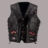 Fashion Leather Biker Motorcycle Vest Punk Vest Concealed Carry Biker  Vest with Patches Motorcycle Jackets