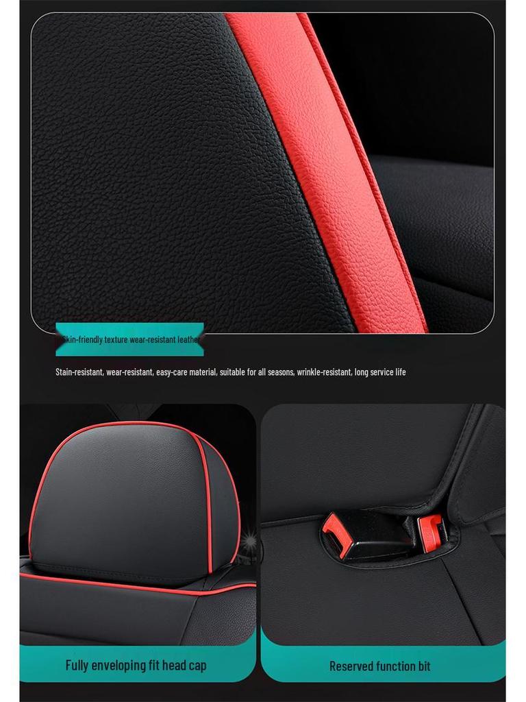 Durable Leather All-Season Full-Surround Seat Covers for Hongqi H5 - 5-Seater