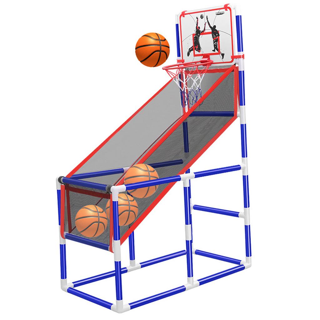 Basketball Game Set Kids Basketball Hoop for Indoor Outdoor with 4 Balls 88cm to 140cm Height Adjustment Basketball