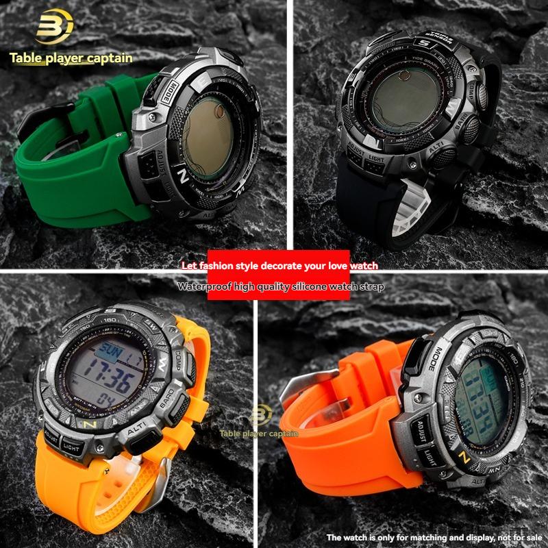 Для Casio Часы для альпинизма Серия PROTREK 3206 3135 PRG-130Y/PRW-1500 PRG-240T 3246 Модифицированный Резиновый Силиконовый Ремешок для Часов Аксессуары