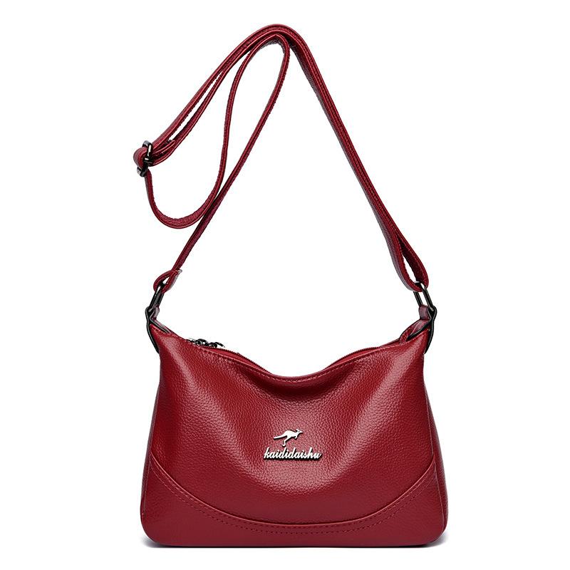 Женская сумка новая городская простая сумка-мессенджер мягкая кожа простая на плечо средняя и старая сумочка