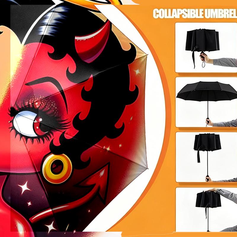 Sexy Doll Print Umbrella Automatic Opening/ Closing - Portable Foldable Design - Daily use for Travel/Outdoor - Gift for Birthday