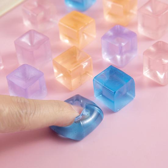 Прозрачная сжимаемая игрушка Квадратный кубик льда/Лапка кошки Сжимаемый мячик Сенсорная игрушка Маленькая игрушка для снятия стресса Fidget Toy для взрослых