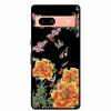 3D Flowers Case For Google Pixel 7a 5G Case Emboss Relief Floral Black Silicone Soft Back Covers For Google Pixel 7a Case Fundas
