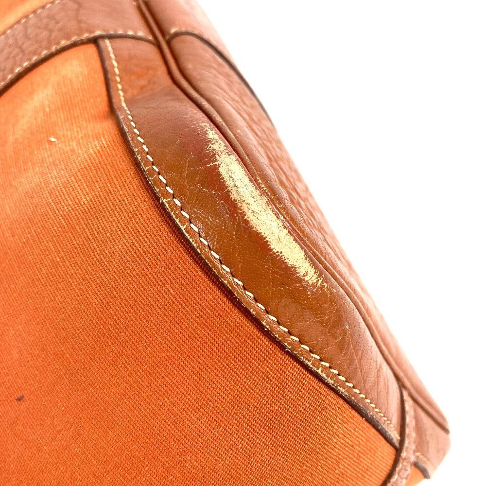 HERMES Garden Party 36 PM Hand Bag Shoulder Bag Tote Bag Leather/Canvas Orange