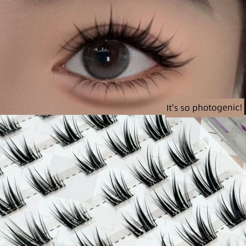 So Photogenic! New Technology... Glue-Free Soft Stem Su Daji Fox-Style Big Princess Manga False Eyelashes, Large Capacity