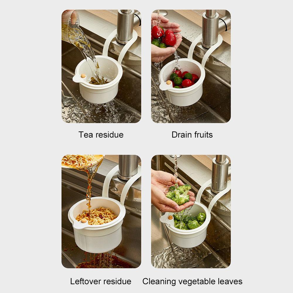 Sink Hanging Strainer Basket Kitchen Sink Food Waste Catcher Faucet Trash Filter Detachable for Vegetable Kitchen Garbage Tools
