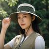 Color Blocking Sun Protection Bucket Hat Big Brim Sun Hat Fashion Sunscreen Fisherman Hat  Girl