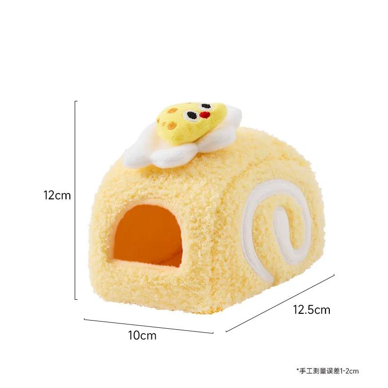 Милые десерты Торт Плюшевый домик для хомяка Клетка для мелких животных Ландшафтные принадлежности Домик для мыши Гнездо для мелких питомцев Игрушка для питомца Укрытие
