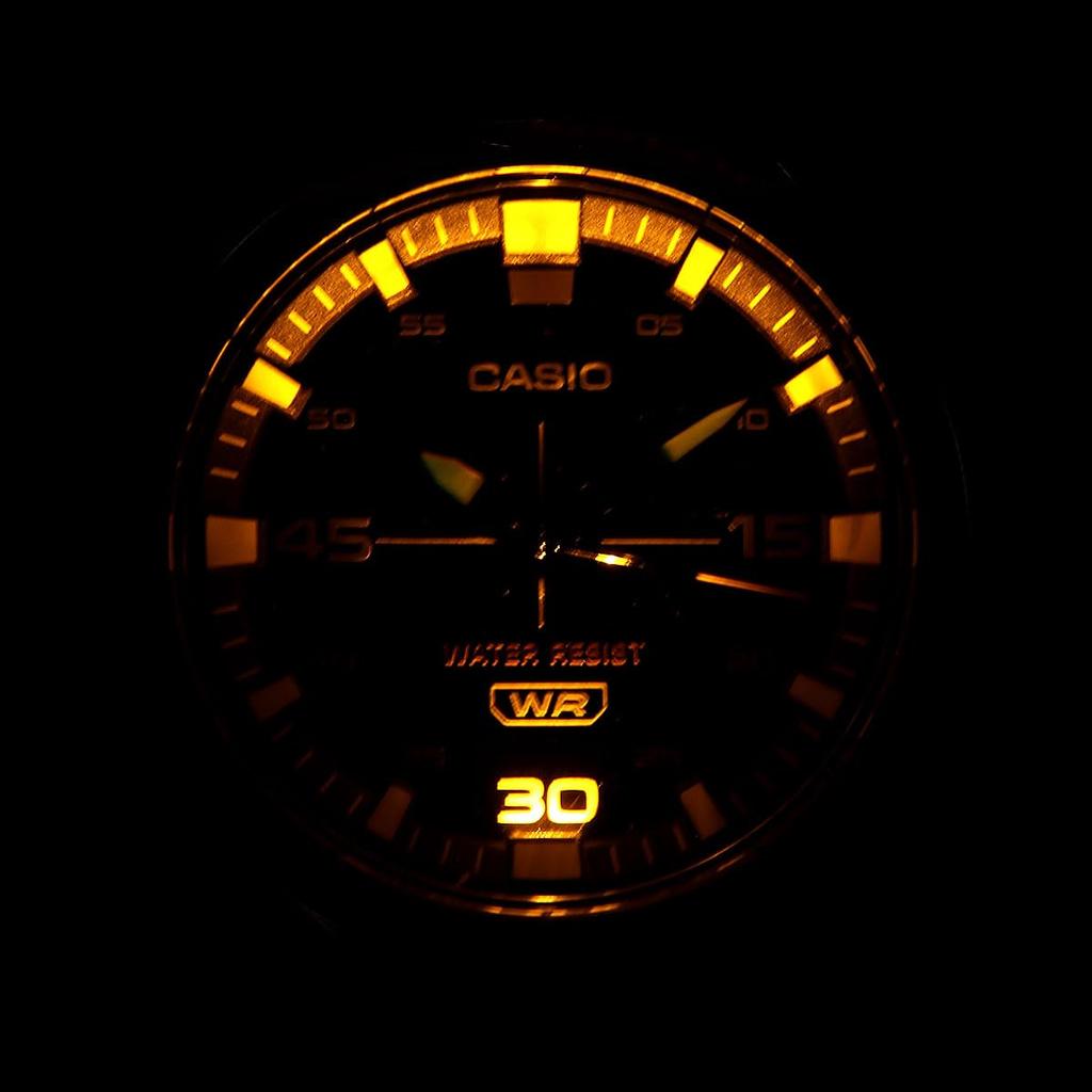 Casio Стандартные аналоговые кварцевые часы со светодиодной подсветкой зеленого цвета Overseas Model [Casio] MW-620H-3AV мужские [Товар]