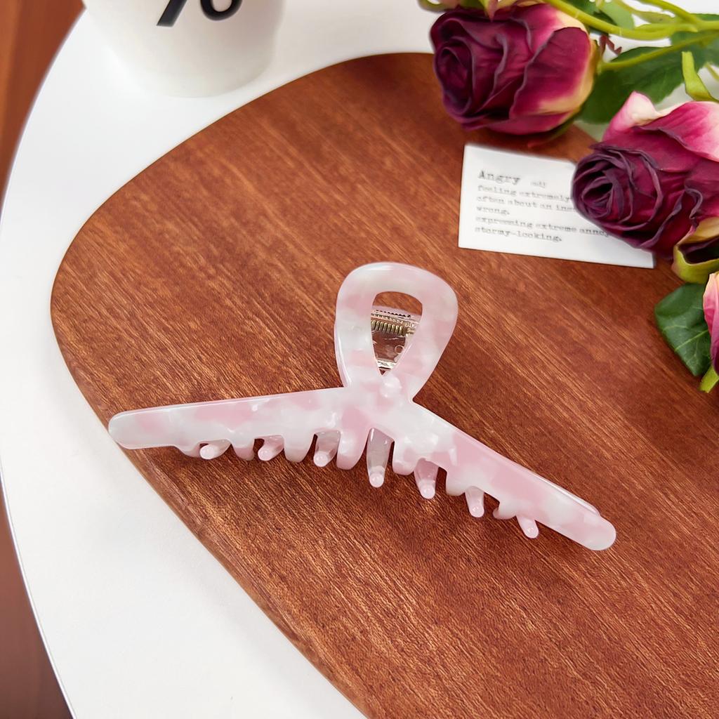 Корейская Новая Мода 11,5 см Геометрическая Полая Заколка для Волос Простая Мраморная Заколка-Акула из Ацетата Целлюлозы Аксессуары для Волос