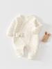 Хлопковый утепленный комбинезон для новорожденных - Теплый весенне-осенний комбинезон