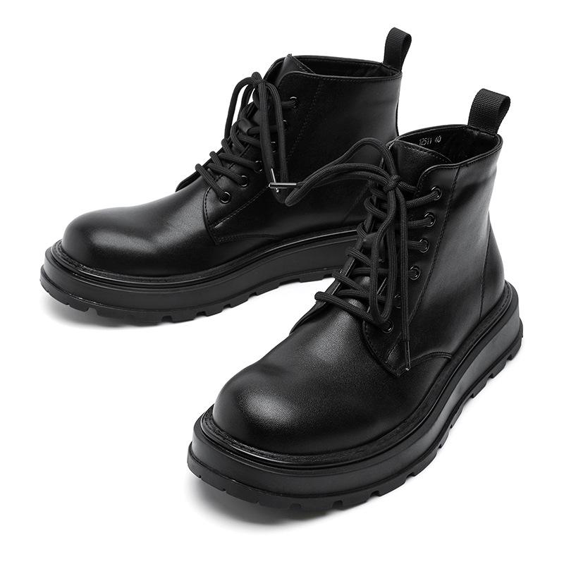 Ботинки Мартин мужские в британском стиле новые универсальные кожаные ботинки на высокой платформе средней высоты, рабочие ботинки 22726-R