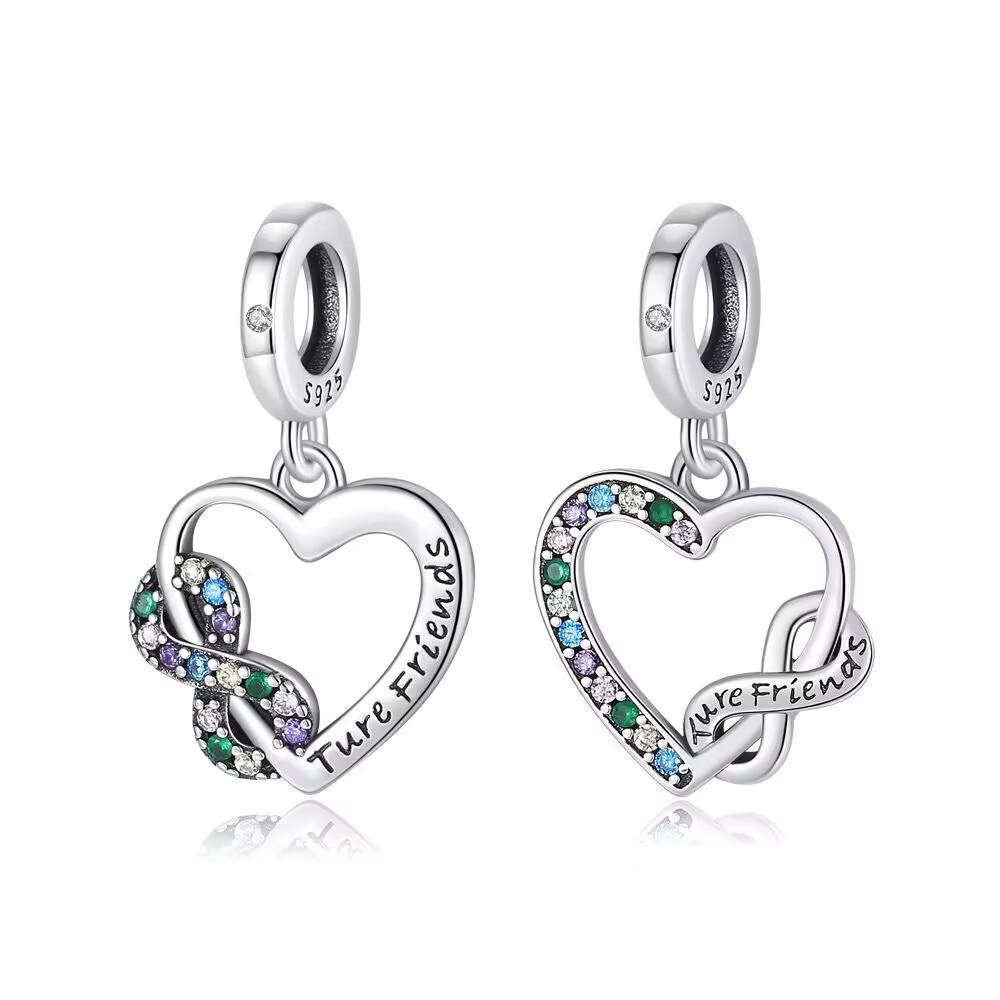 Новый медный кулон-шарм Мама Мальчик и Девочка Красный Фиолетовый Розовый Любовь Подходит для Оригинального Браслета Ожерелья Женские Украшения