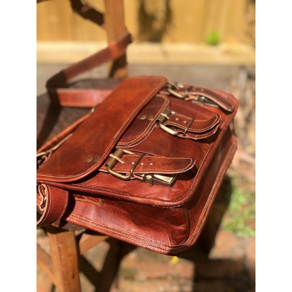 Маленькая кожаная сумка, детская сумка размером 7 x 9 дюймов с ручкой, кожаная сумка через плечо, маленькая кожаная сумка в традиционном стиле, симпатичная сумочка.