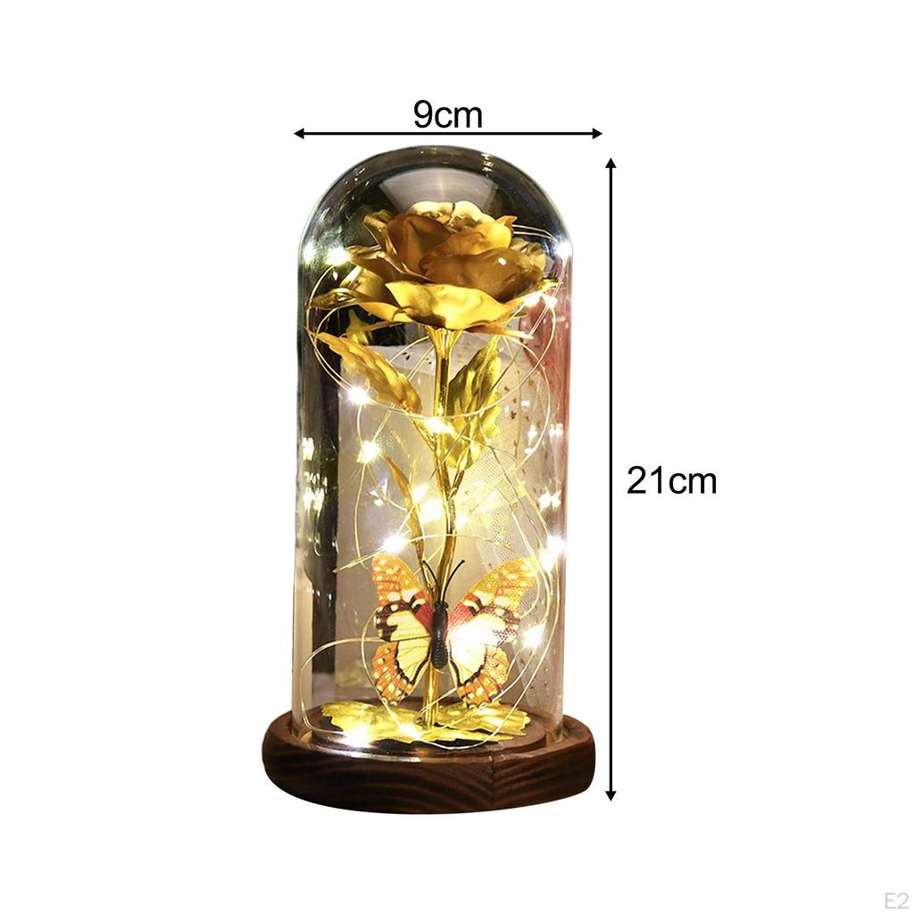 Хрустальный подарок в виде розы, украшение стола, ночник, подарки на день рождения, подарки для женщин