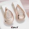 Kinel Shiny Natural Zircon Drop Earrings For Women Rose Gold Color Bride Wedding Jewelry