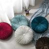 35cm Decorative Round Velvet Pleated Throw Pillows Couch Cushion Floor Pillow Vintage Pumpkin Throw Pillows For Sofa Chair Bed