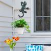 Cyan Gecko Shaped Hook 17*9cm Cast Iron Hook Decorative Coat Hat Hook  For Home Decoration