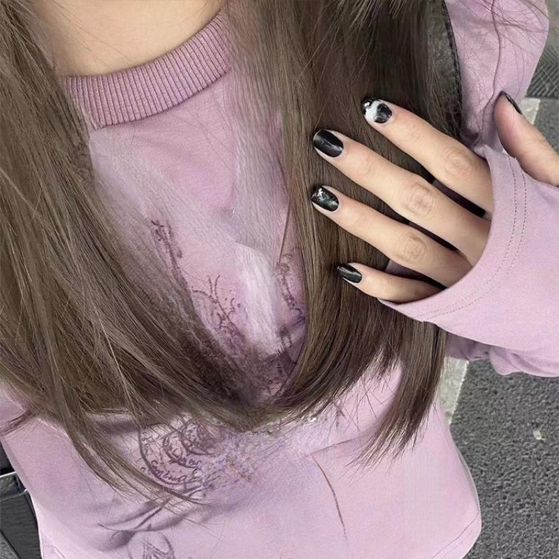 Graphic T Shirts Women Grunge Kpop Print Long Sleeve Tees Y2K Aesthetic Retro Casual Crop Tops 2000s Fairycore