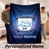 Preston North End Personalized Flannel Blanket Custom Name Text Soft Throw Blanket Home Decor