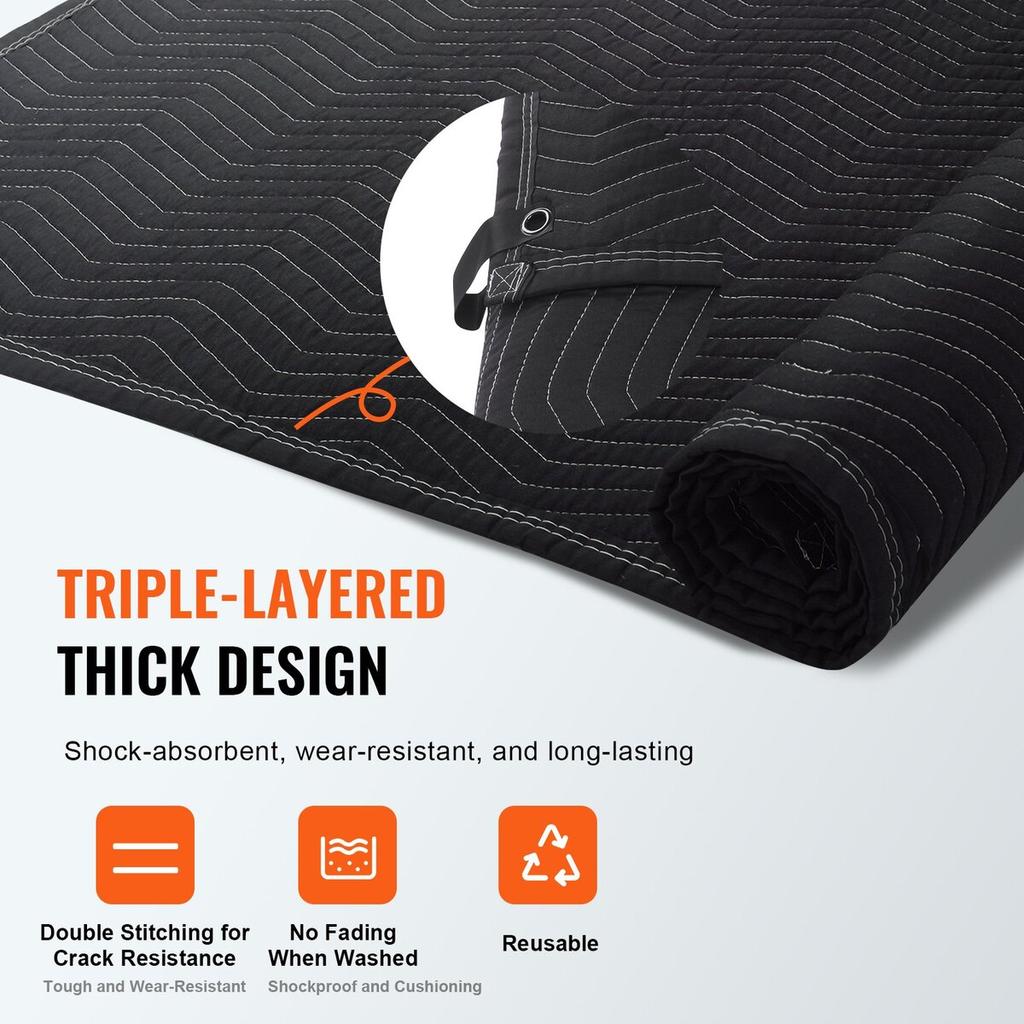Sound Dampening Blanket, 96" x 80", Extra Large Studio Grommeted Soundproof Blanket with Grommets, Light Blocker for Door Acoustic Noise Blocking