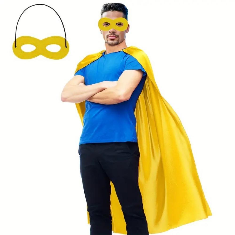 2Pcs/Set Cosplay Costume Halloween Superhero Cloak Halloween Cloak Costume Set Masquerade Dance