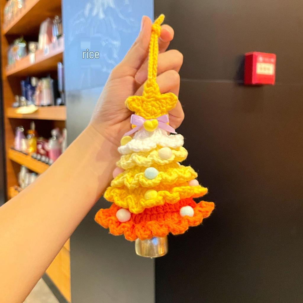 Международная пряжа Крючком Мини Рождественская елка Украшение для автомобиля Подарок