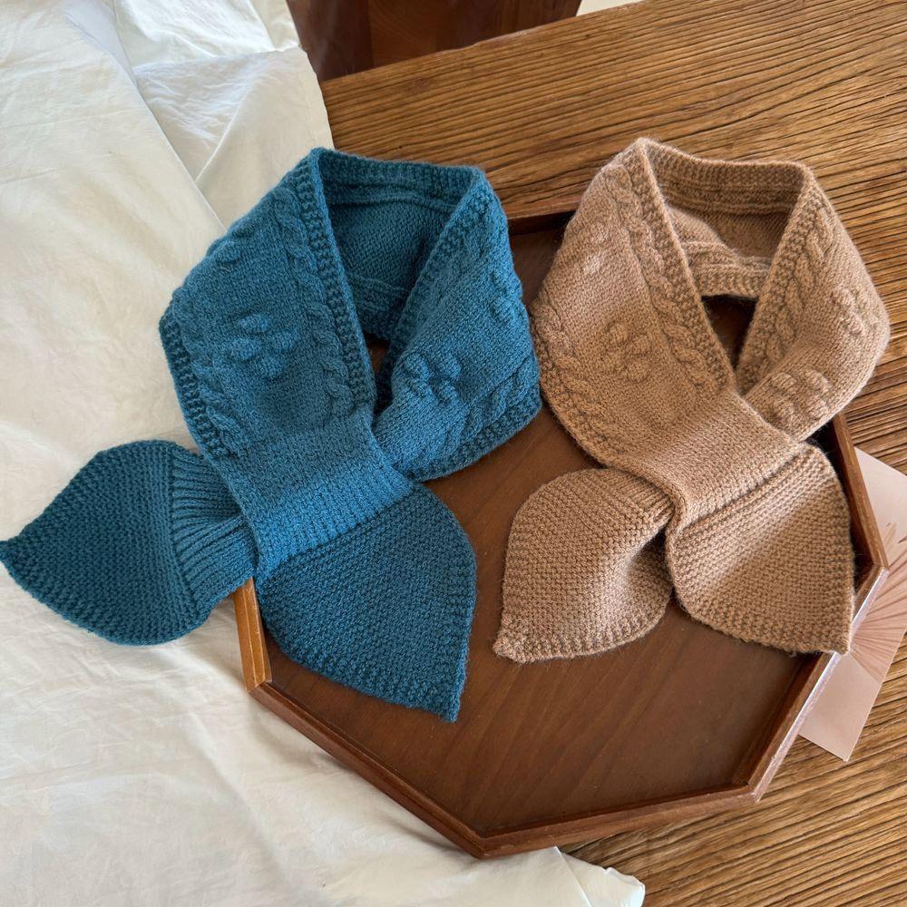 Мягкий детский зимний шарф Теплый детский платок Простой вязаный шарф Для улицы