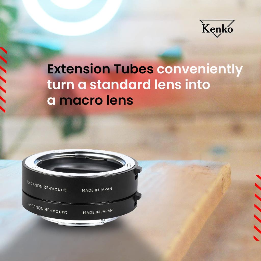 Аксессуары для объективов Kenko Набор цифровых колец для крепления Canon RF, набор из 2 шт. с электронными контактами, сделано в Японии 515495 Крупный план 10 мм/16 мм