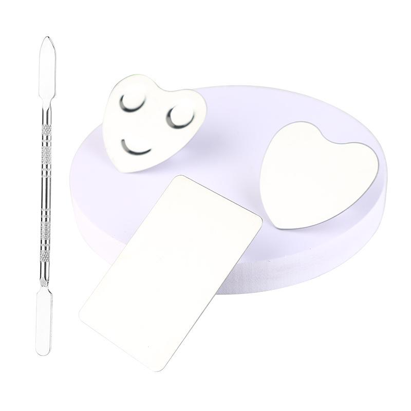 Набор палитр из нержавеющей стали для нейл-арта и макияжа для тональной основы и теней для век