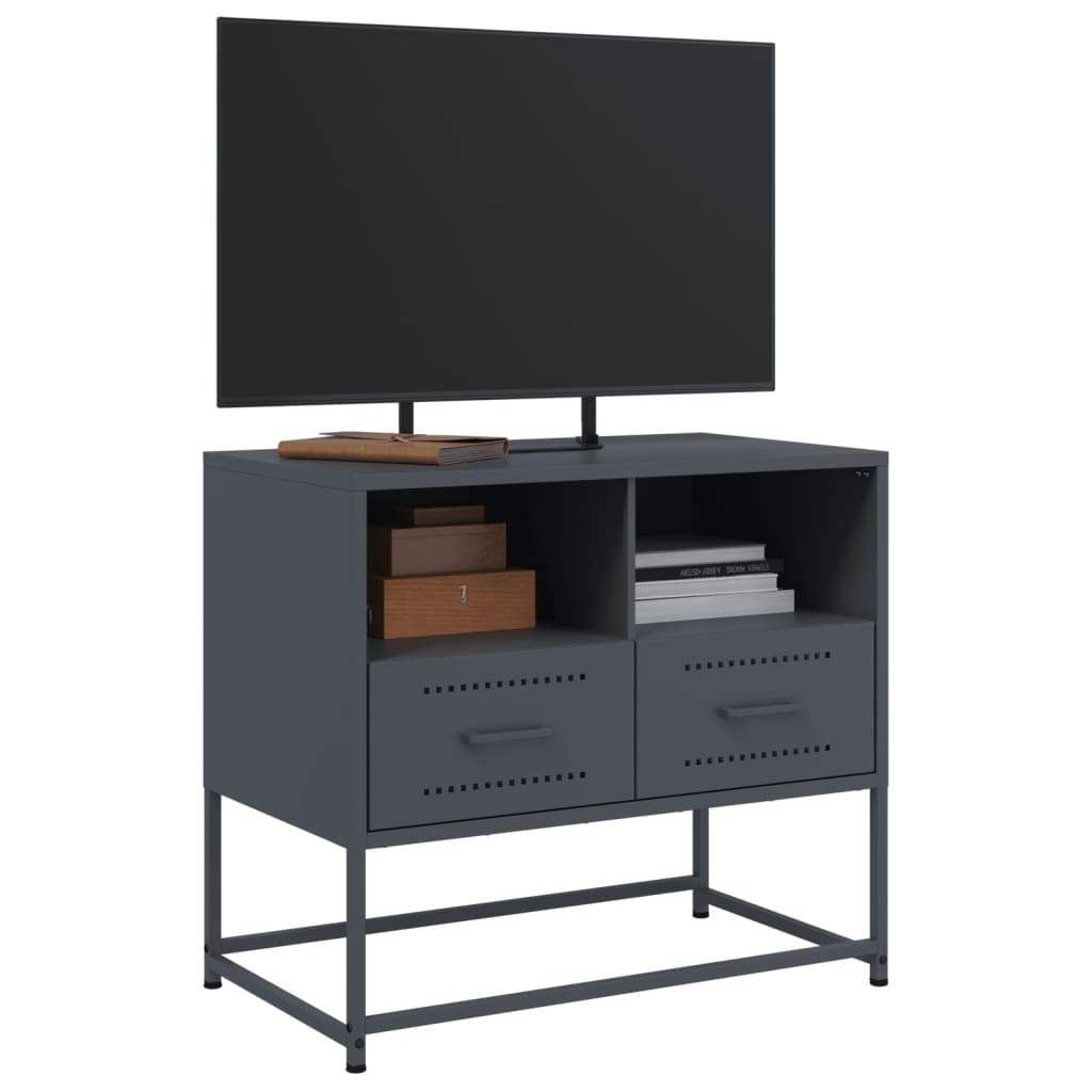 Vidaxl Szafka Pod Telewizor, Antracytowa, 68X39X60,5 Cm, Stalowa