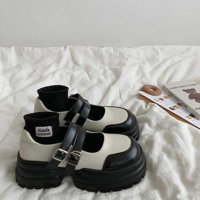 Мода НОВАЯ Мода Туфли Мэри Джейн Женские Весна Ретро 2025 Новые На толстой подошве Лоферы в британском стиле Кожаная студенческая обувь Женская