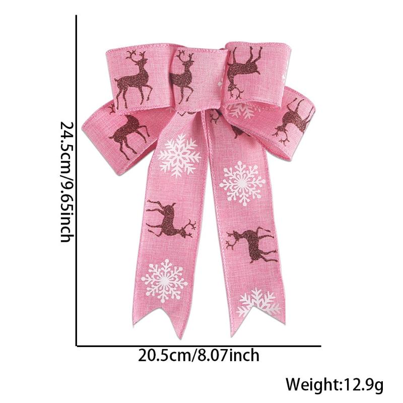 Красные Рождественские Ленты Банты Подвесные Украшения Бант Подарок Украшения для Рождественской Елки Декор для Рождественской Вечеринки Новый Год