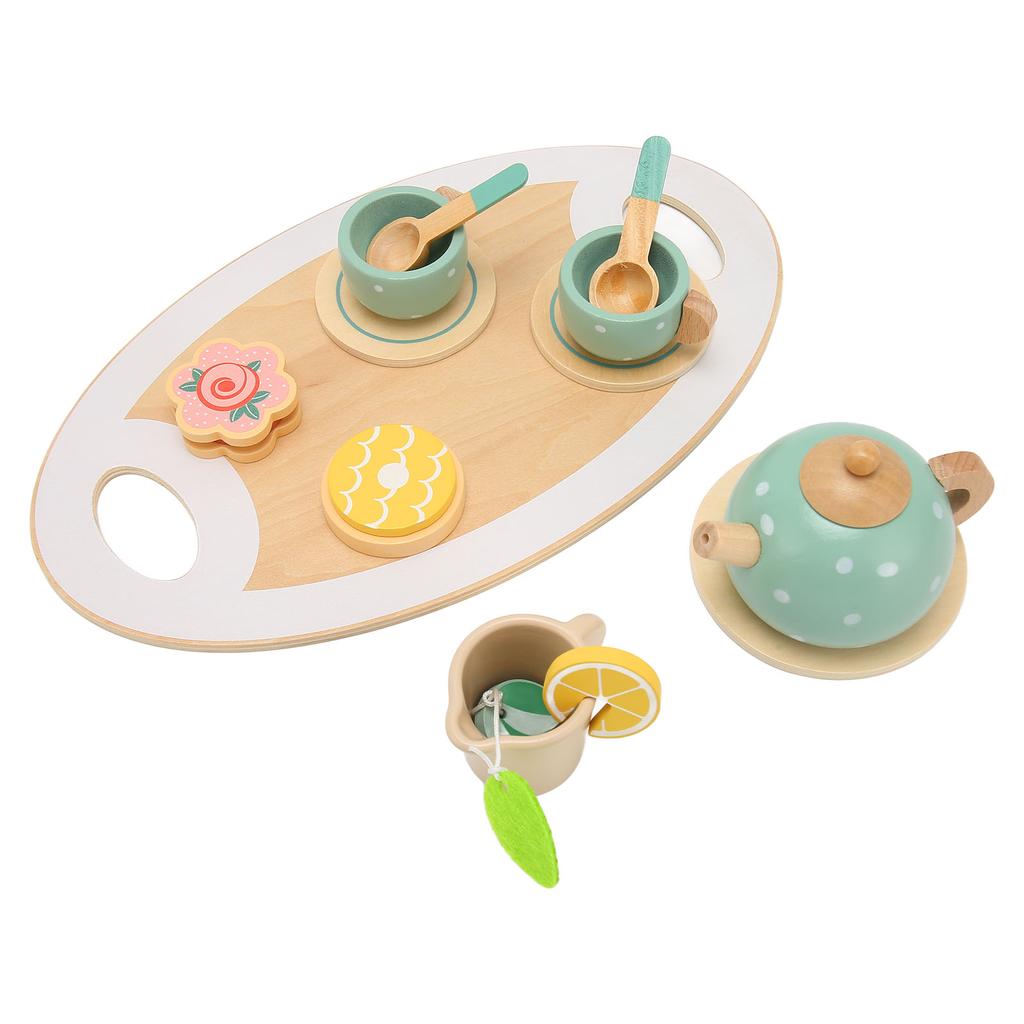 Pretend Play Tea Party Set Interesting Smoother Edges Vivid Details Play Food Accessories for Toys