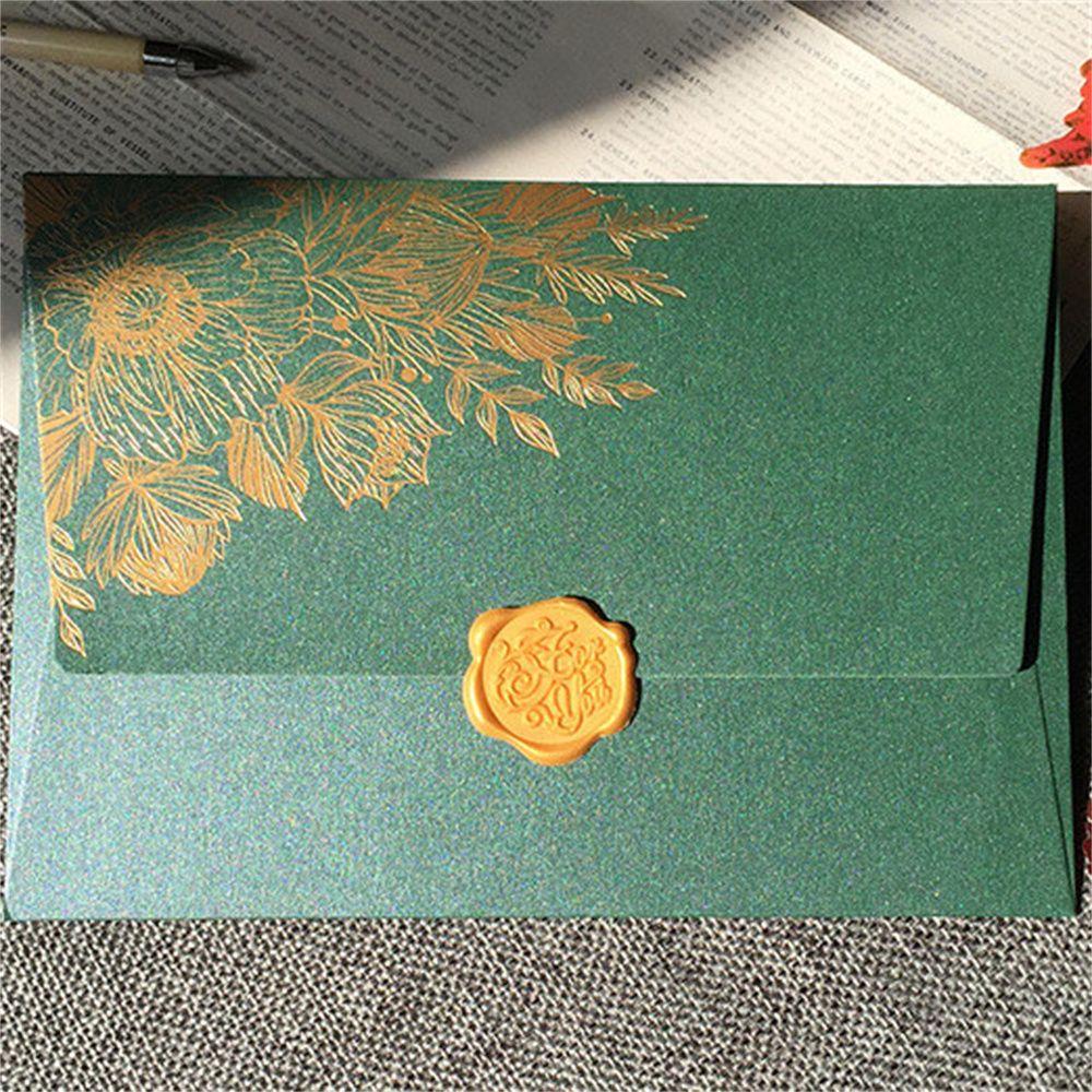 Vintage Bronzing Pattern 125mmX175mm Invitation Card Paper Envelopes Envelope Bag Wedding Envelopes