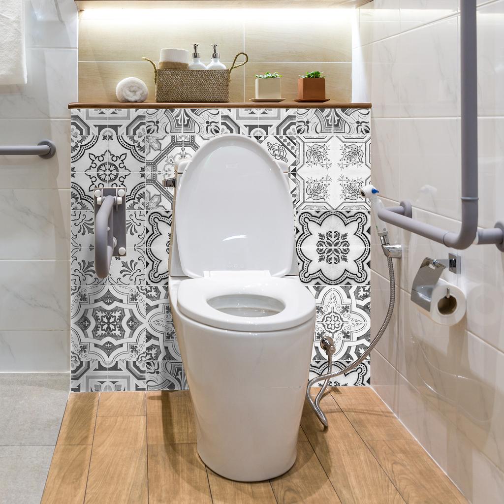 Скандинавская плитка Арт Наклейка на стену Кухня Ванная комната Водонепроницаемые и маслостойкие обои Самоклеящаяся хрустальная пленка Наклейка на плитку