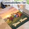 Custom Text Scooby-Doo Pattern Floor Rug Soft Indoor Carpet Mat Living Room Bedroom