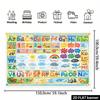 2D Preschool Educational Alphabet Poster Backdrop Photo Booth Fabric