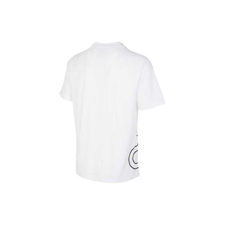 Adidas Футболка унисекс с коротким рукавом и принтом большого логотипа, повседневная, спортивная, белая H60664