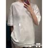 South Korea Niche Style Export Trendy Chest Small Icon Tops T-Shirt White Blue All-Match Men's and Women's Same Style Short Sleeve