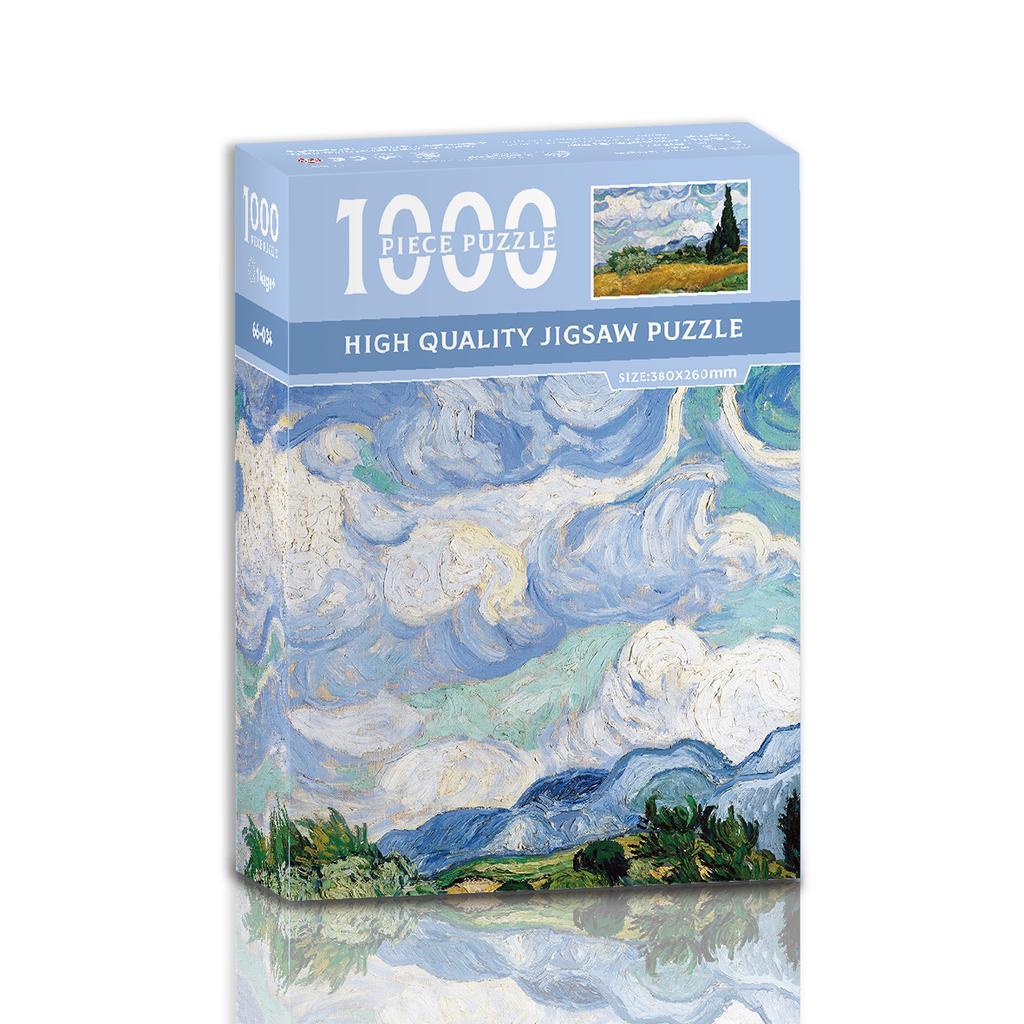 1000 шт. головоломка с картиной маслом для взрослых, бумажная головоломка, всемирно известные картины, звездный город, кувшинка, снежные мангровые деревья